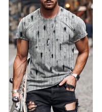 Fashion striped men's short sleeves HF1602-01-03