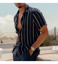 Men's short sleeve striped shirt HE1402-02-02