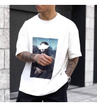 en's white short sleeve t-shirt HE1403-01-03