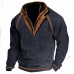 Men's casual zipper stand collar long sleeves HF0607-04-01