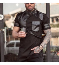 Loose crew neck work top HF1008-03-04