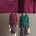 blackish green thick cotton knit blouse plus size lace collar sweater