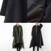 2021 winter woolen coats green cross asymmetrical cardigans long one button outwear dress