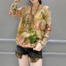 autumn plus size fashion bird prints sweater tops casual o neck women knit pullover